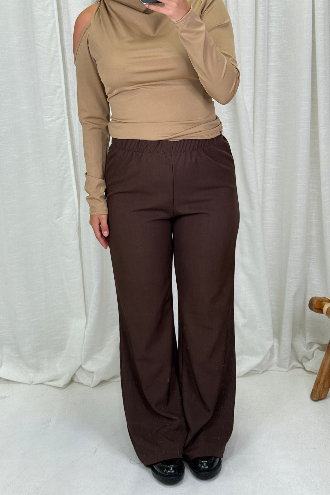 A-bee - Clarice Pants - Dark Maroon Bukser