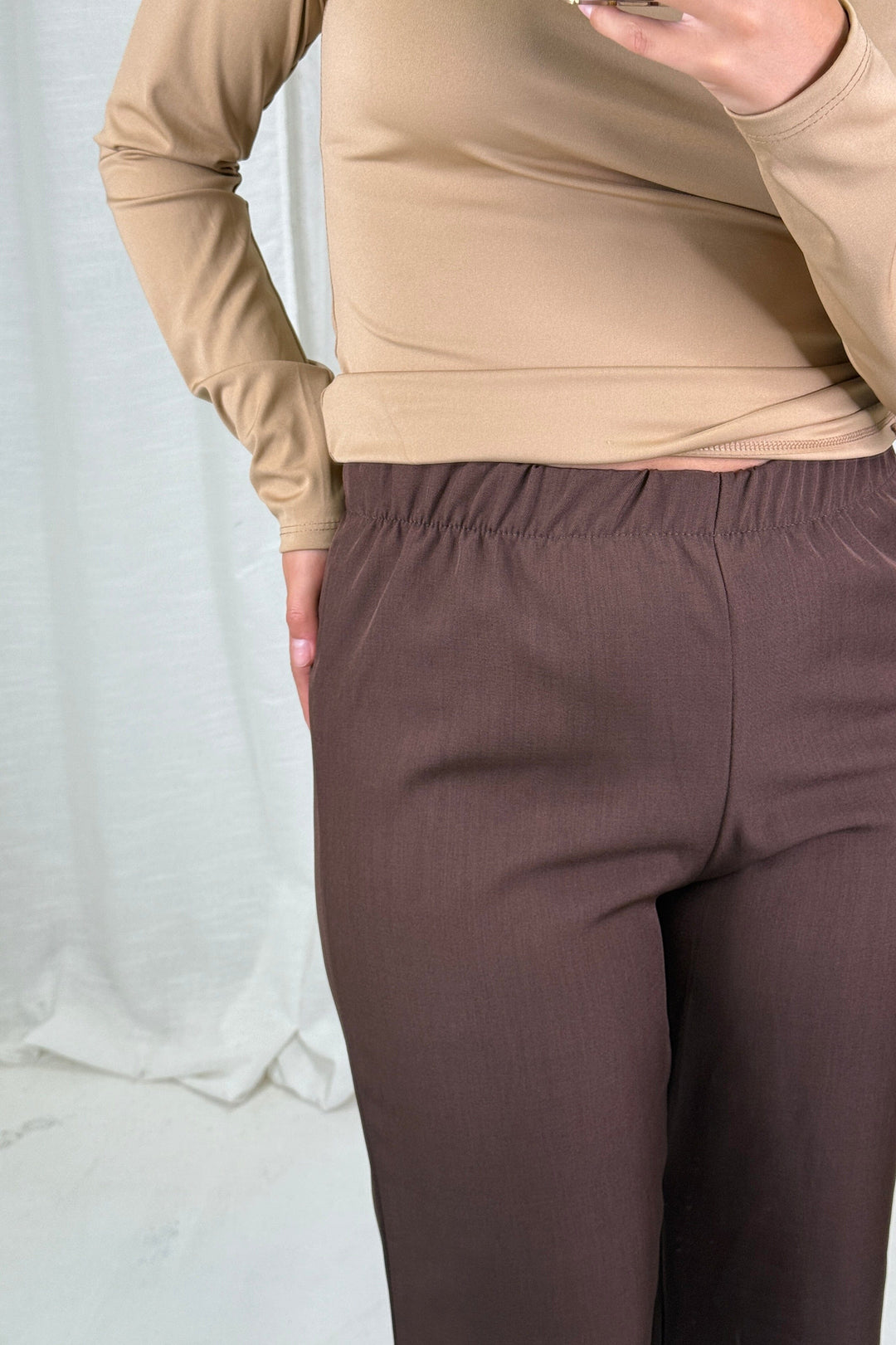 A-bee - Clarice Pants - Dark Maroon Bukser