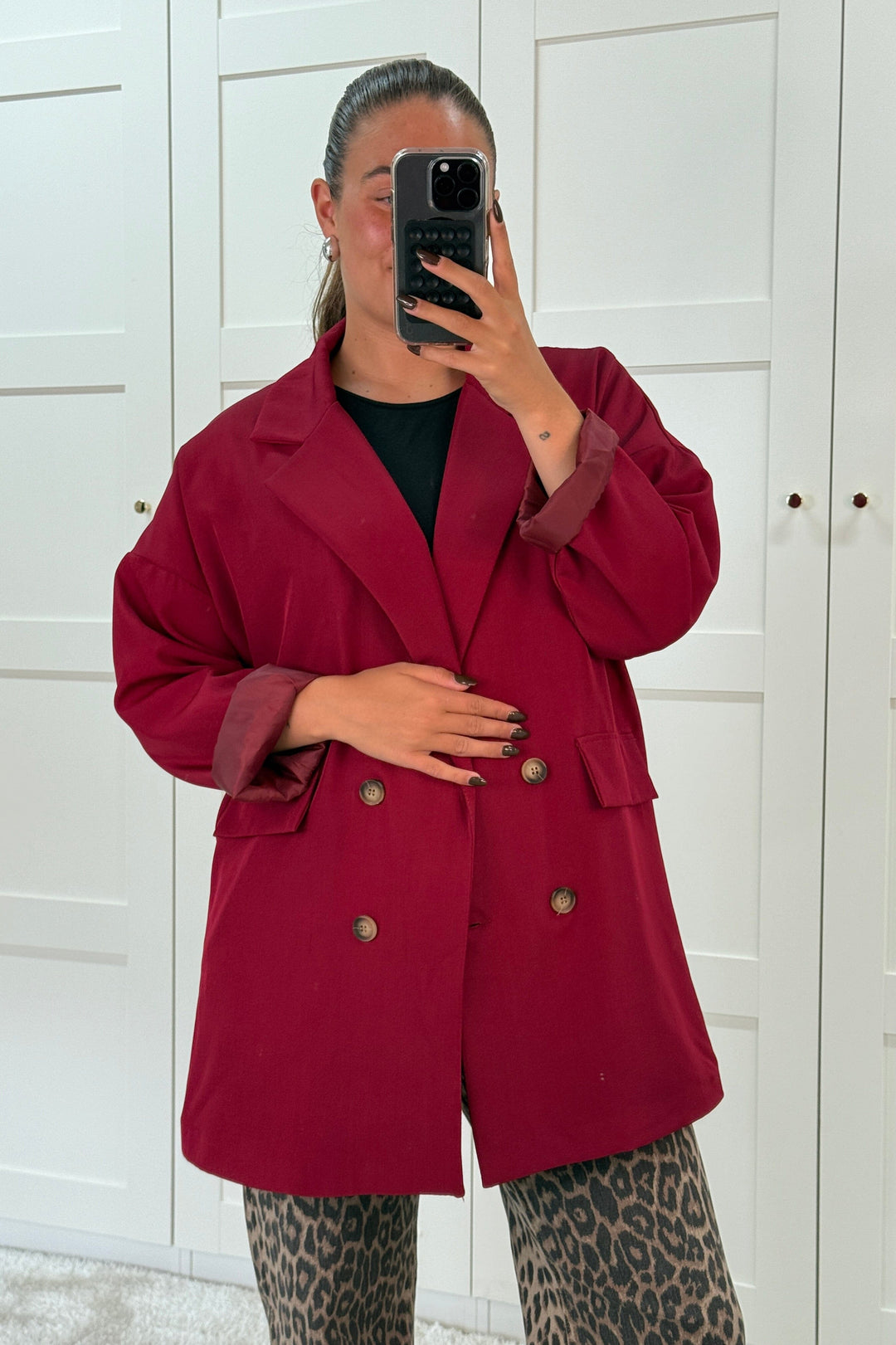 A-bee - Daphne Blazer - Burgundy Blazere