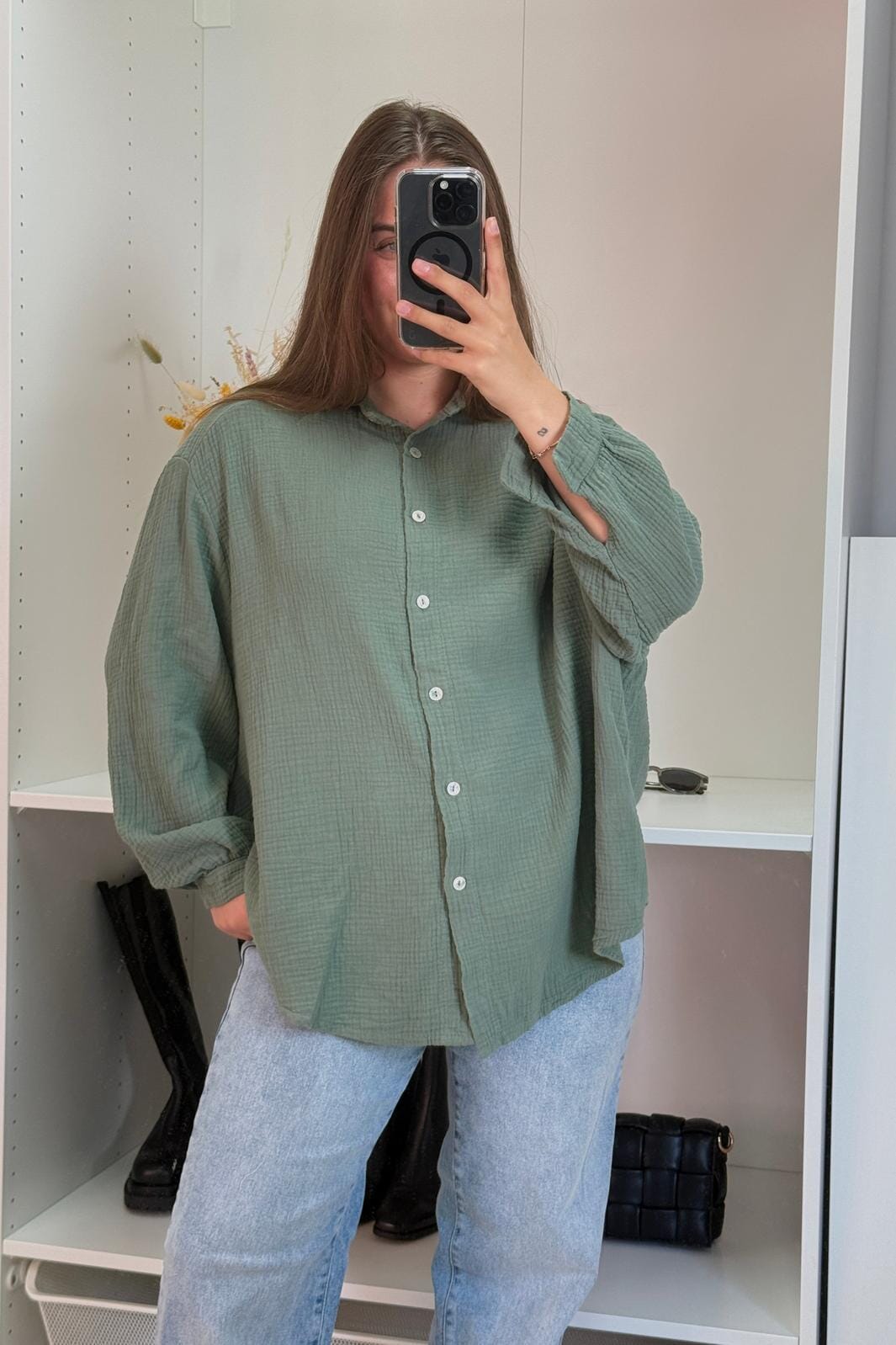 A-bee - Sonja Shirt - Khaki Skjorter