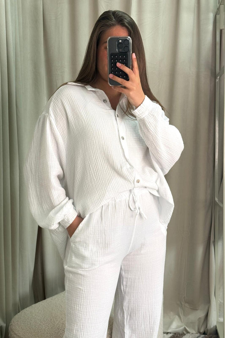 A-bee - Sonja Shirt - White Skjorter