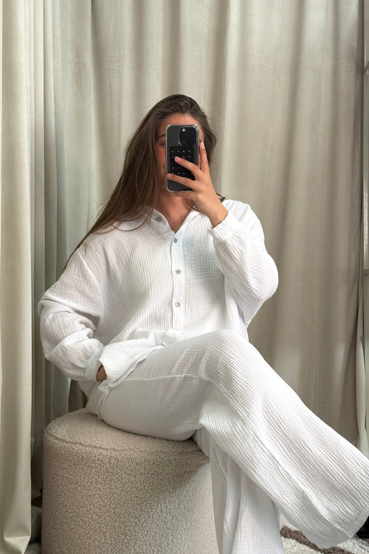 A-bee - Sonja Shirt - White Skjorter