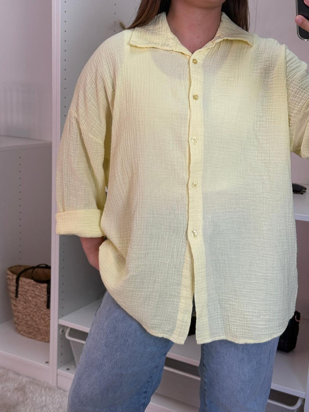 A-bee - Thea Shirt - Light yellow Skjorter