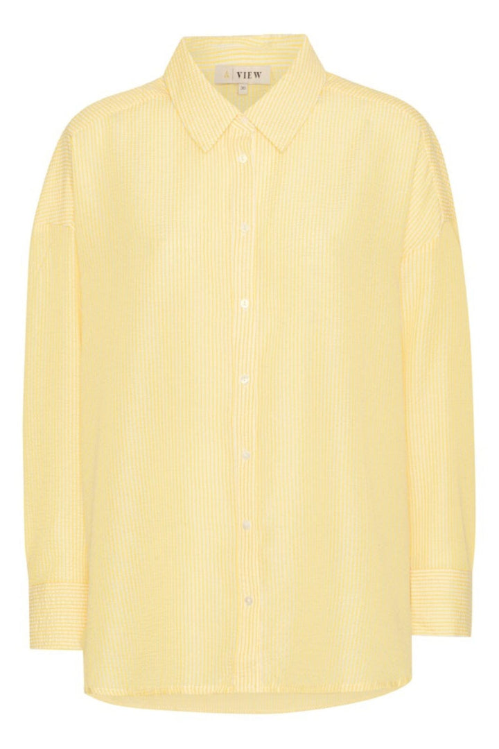 A-View - Sonja Shirt - 123 Yellow/White Skjorter