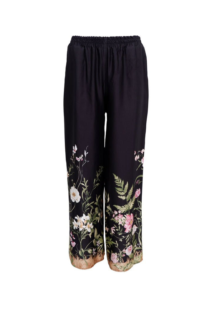 Black Colour - Bczennia Pant 40915 - Black Flower