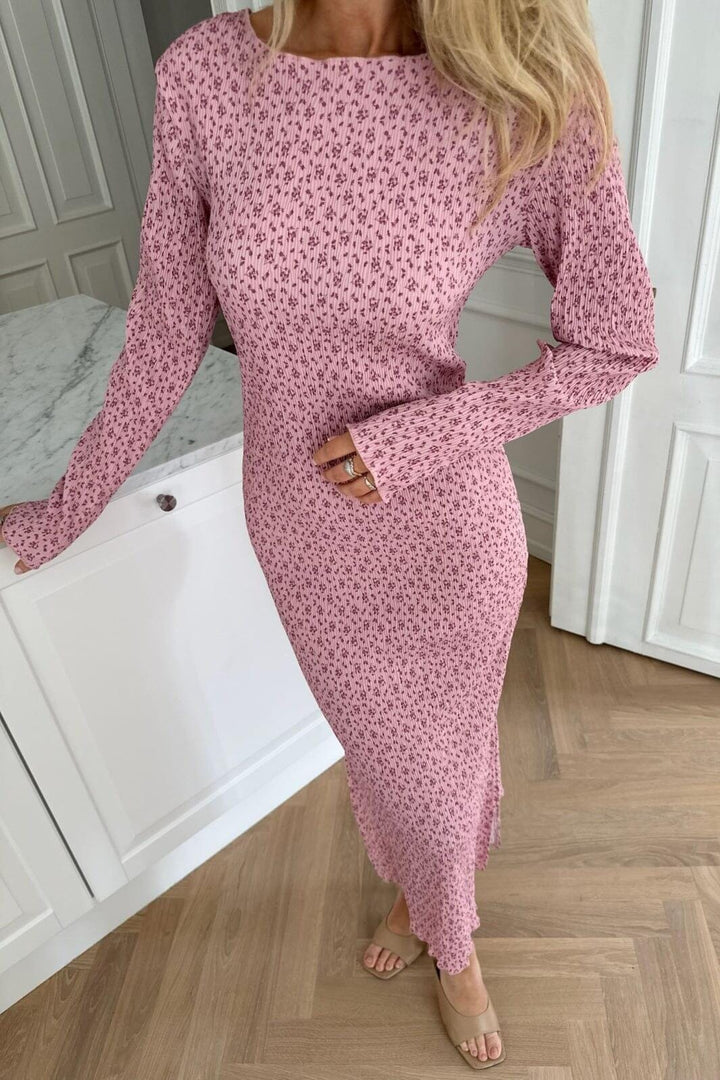 BYIC - Odaic Dress - pfsp Pink Flower Stem Print Kjoler