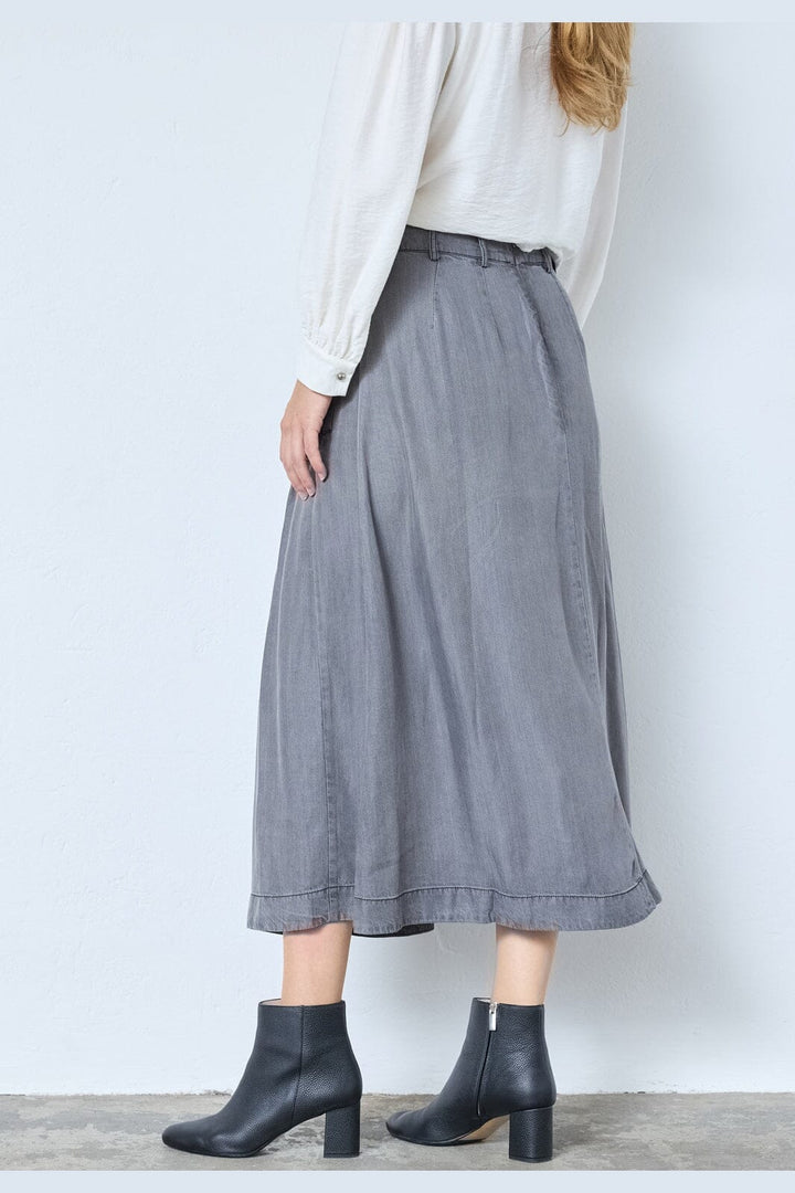 Co´Couture - Anyacc Denim Pleat Skirt 34181 - 139 - Mid Grey