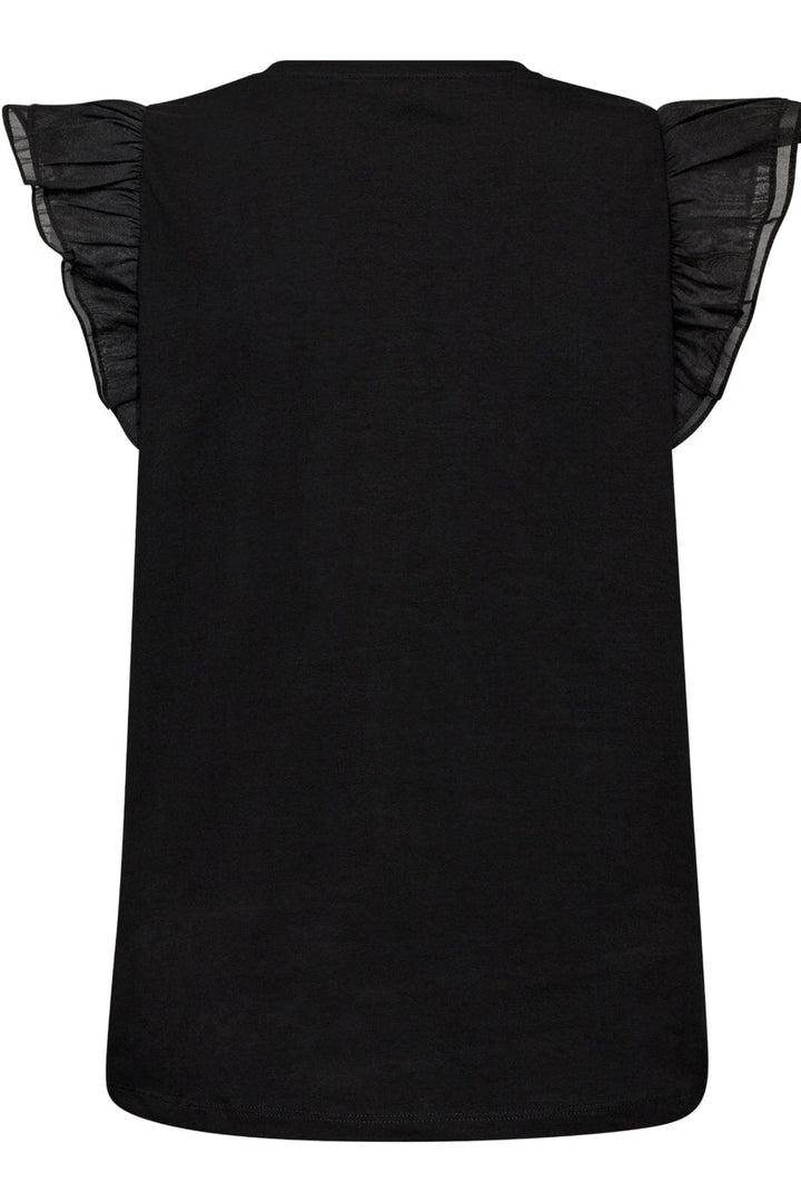 Co´couture - Champagnecc Stone Mix Top 33116 - 96 Black T-shirts