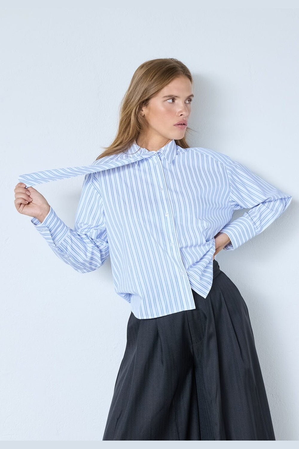 Co´Couture - Devincc Stripe Tie Shirt 45018 - 17 - Blue