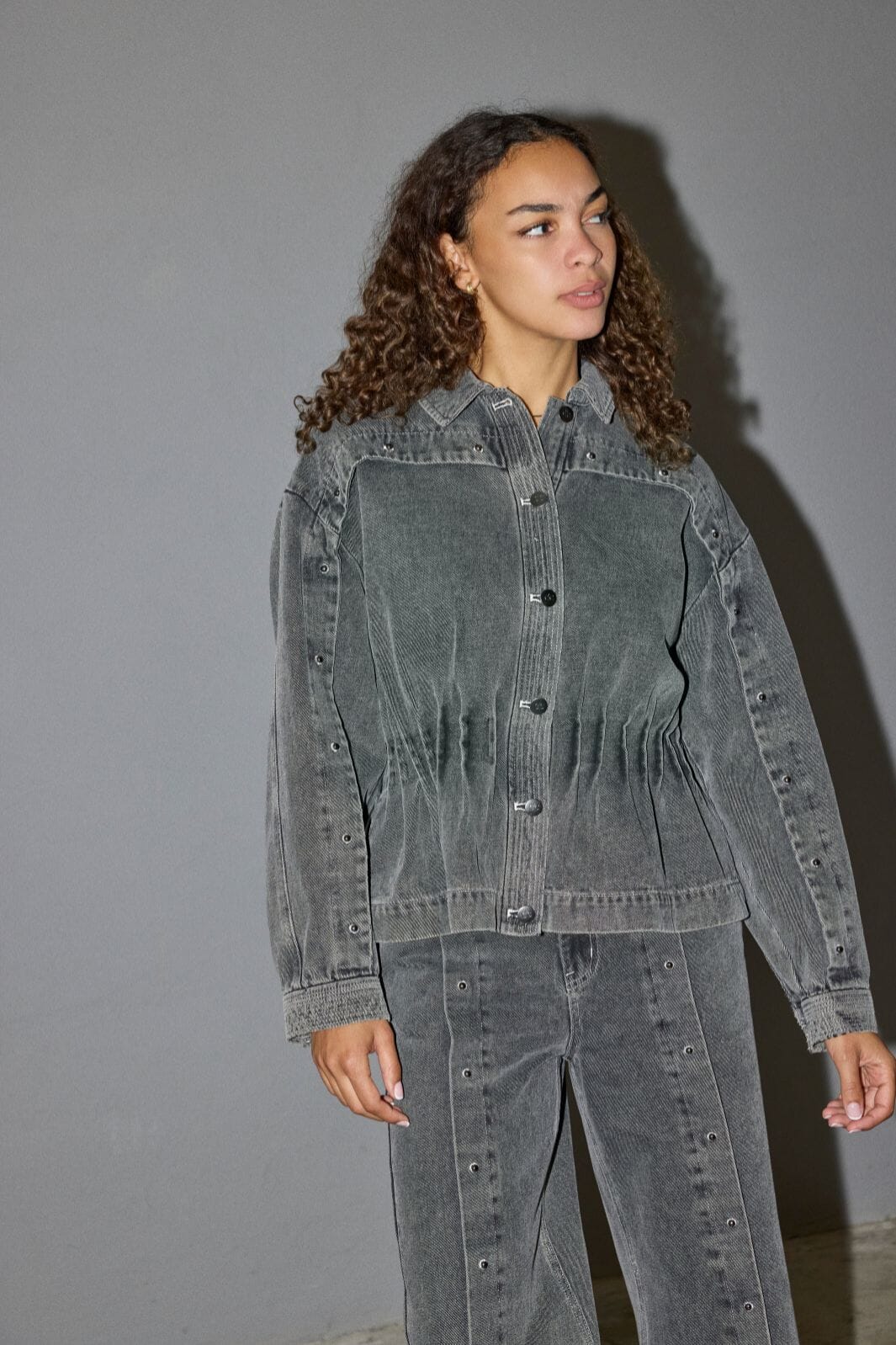 Co´Couture - Kellancc Denim Jacket 40032 - 139 - Mid Grey Jakker