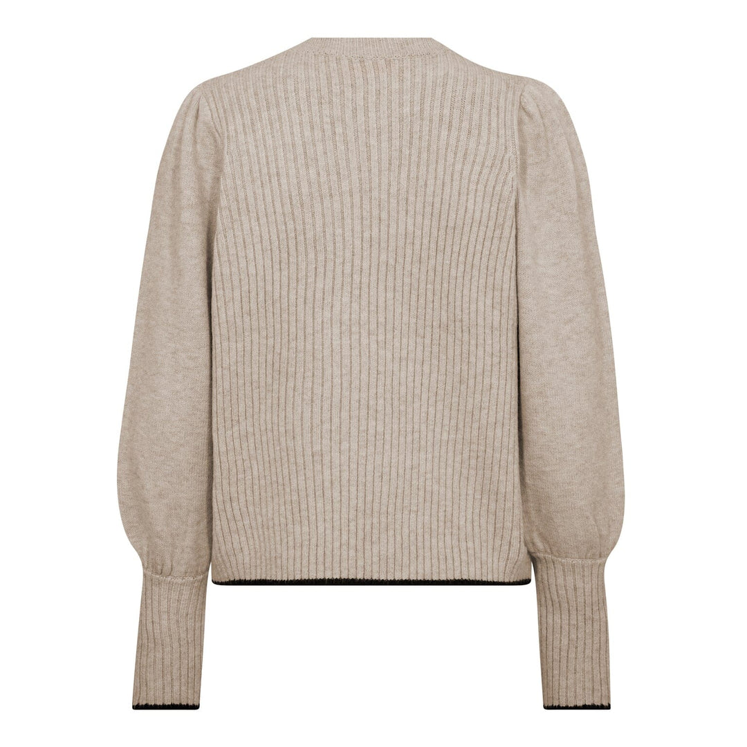 Co´Couture - Rowcc O-Puff Knit 32137 - 100 - Creme Strikbluser