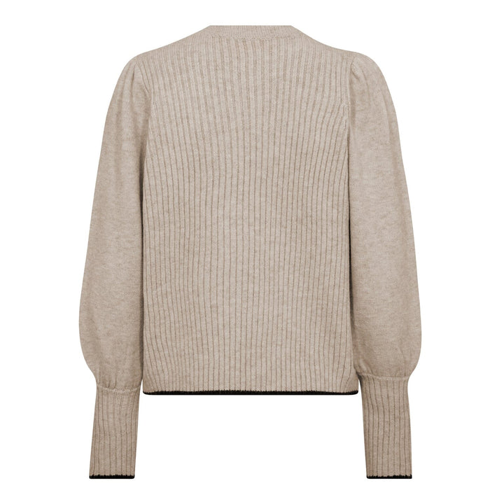 Co´Couture - Rowcc O-Puff Knit 32137 - 100 - Creme Strikbluser