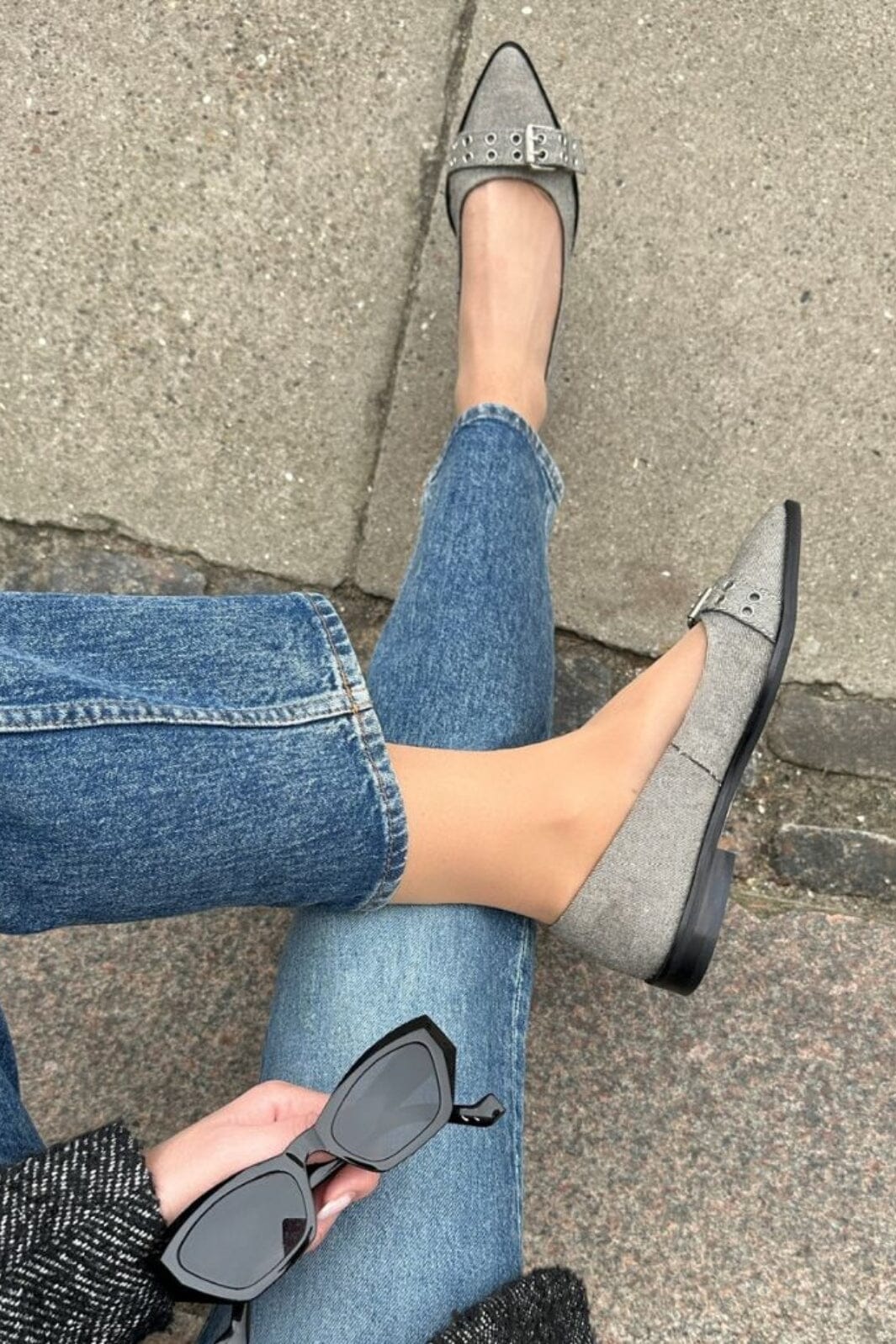 Copenhagen Shoes - Like A Move-Denim CS8388 - 0741 - Grey Denim Ballerinaer