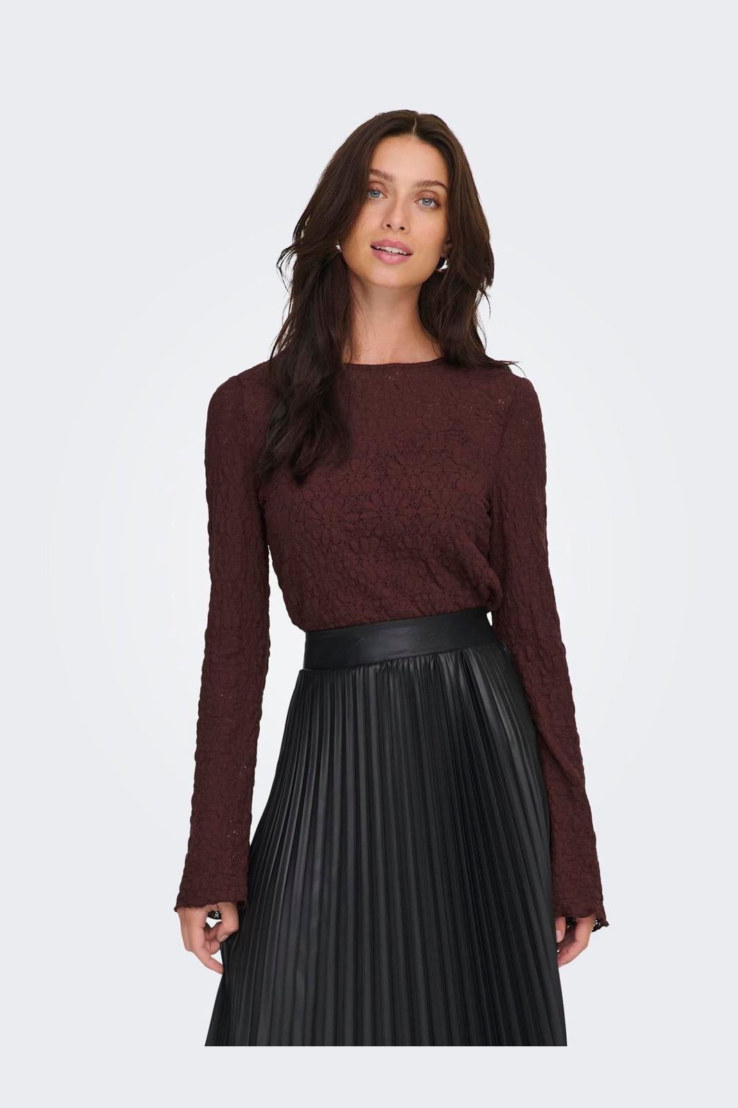 Only - Onlgiavanna L/S Top - 4915832 Decadent Chocolate