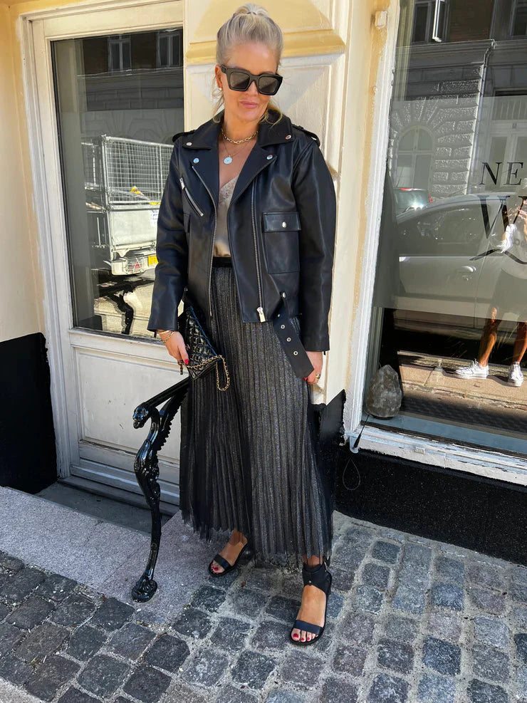 EMM Copenhagen - Celine Plisse Skirt - Silver Nederdele