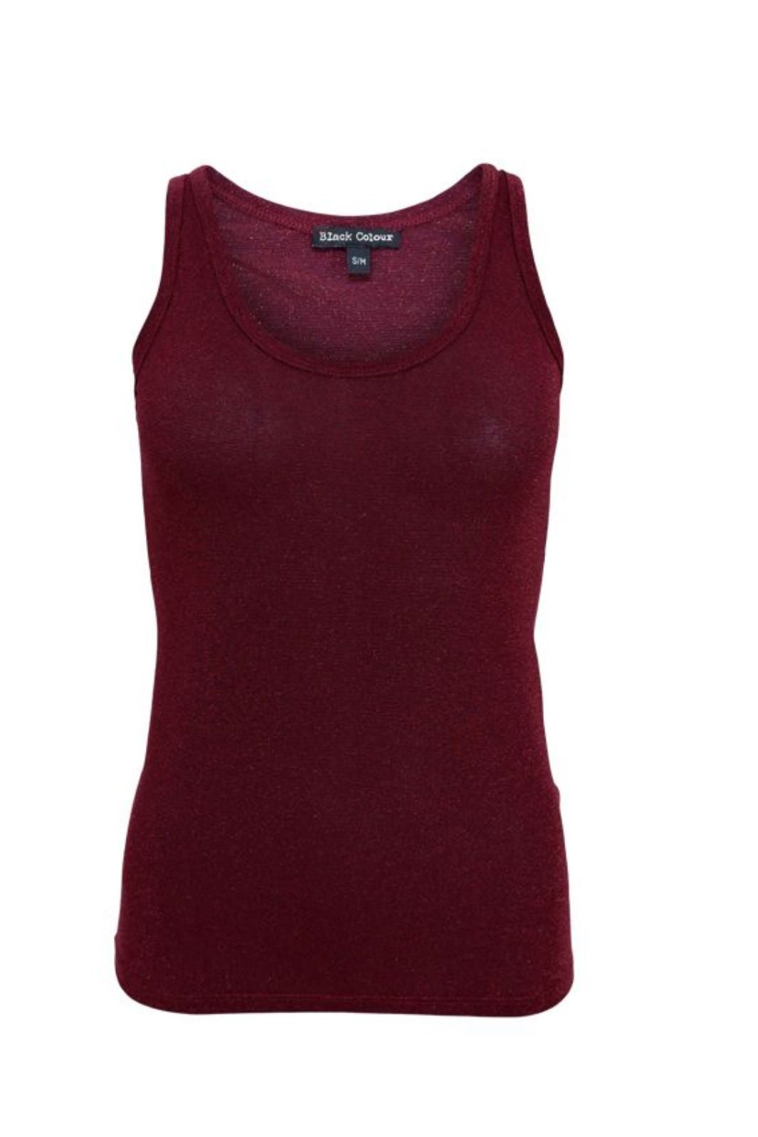 Forudbestilling - Black Colour - Bcfaye Lurex Top 40055 - Shirts,Musthaves - Plum Toppe