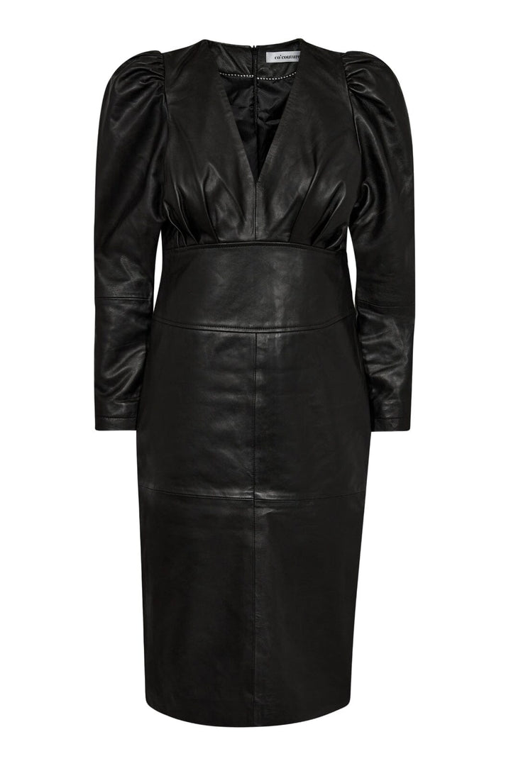 Forudbestilling - Co´couture - Phoebecc Drape Puff Dress 36375 - 96 Black Kjoler