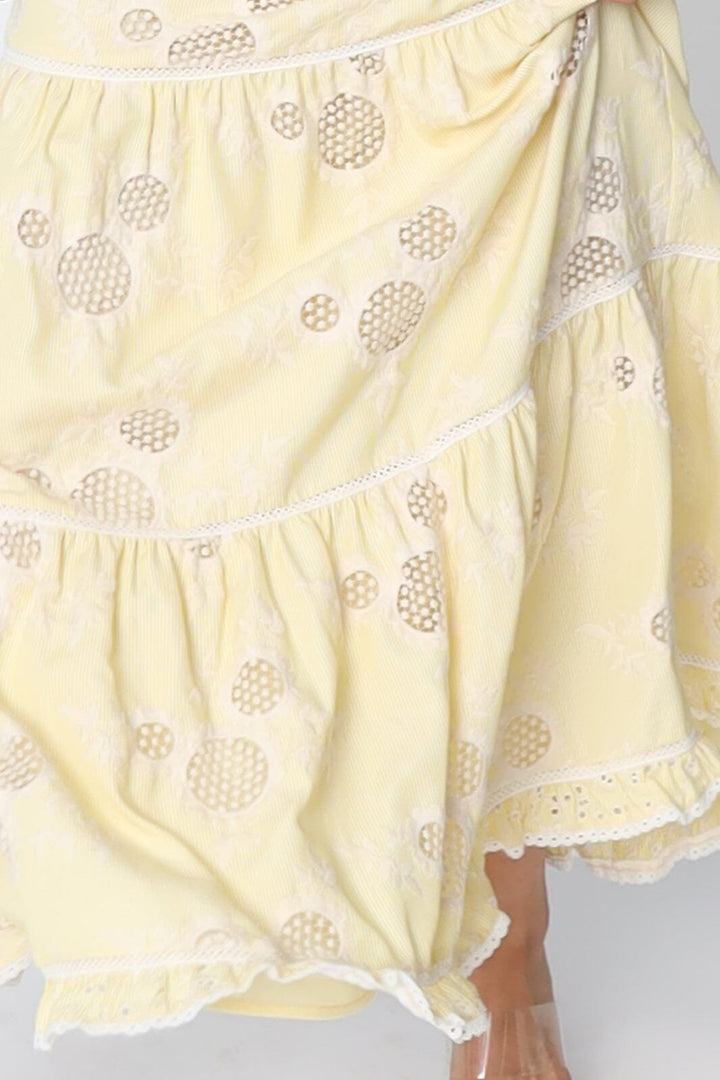 Cras - Sansa Maxiskirt C443 - 8034 - 8034 Yellow Stripe