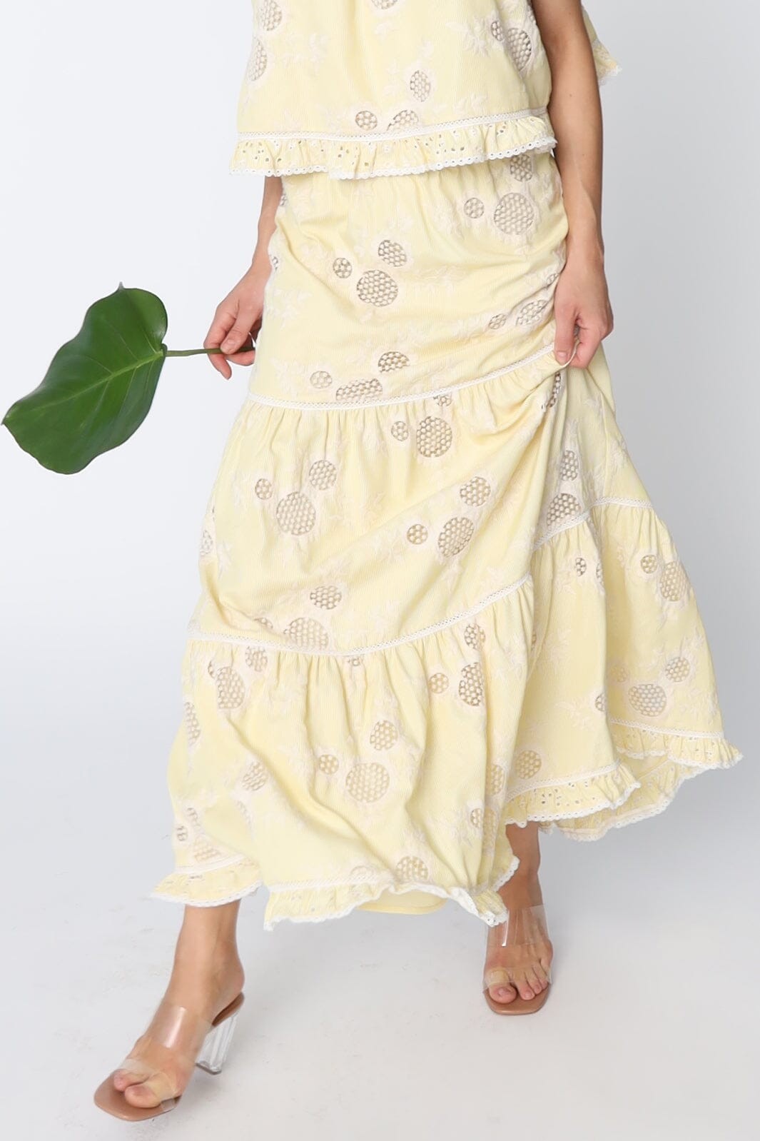 Cras - Sansa Maxiskirt C443 - 8034 - 8034 Yellow Stripe