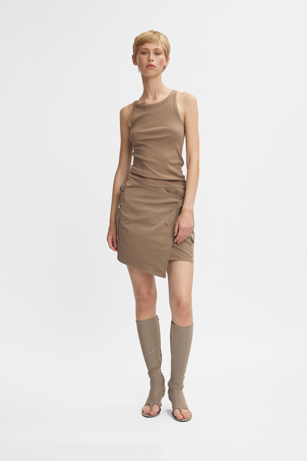 Forudbestilling - Gestuz - DrewGZ SL reversible top - Stone Gray Toppe