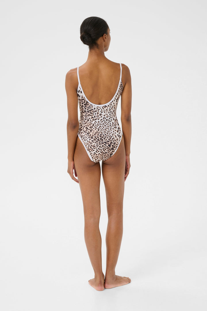 Forudbestilling - Gestuz - Gzlelou Swimsuit - 107188 Light Leopard Badedragter