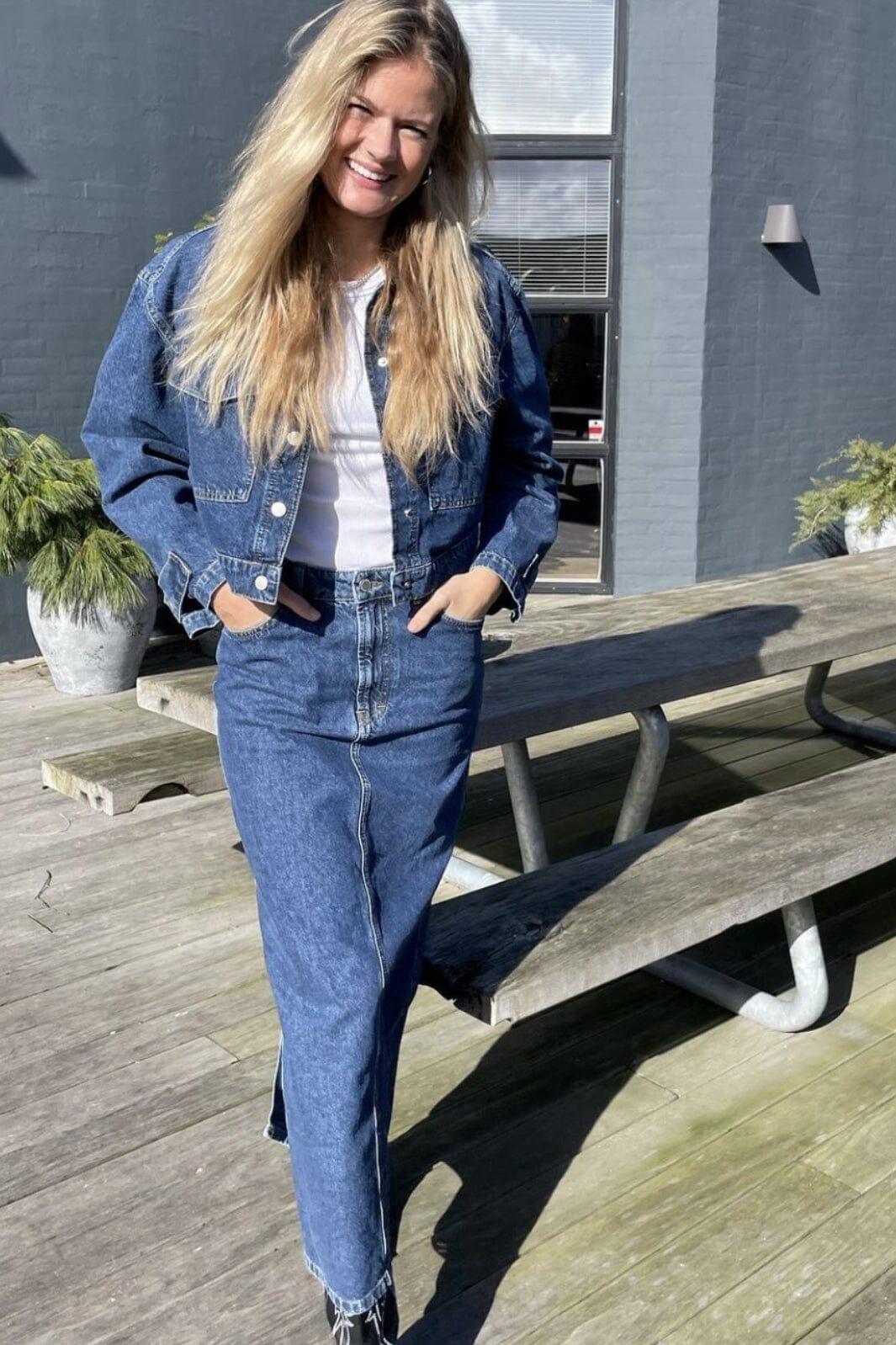 Forudbestilling - Global Funk - Joance-G - Mid vintage blue (Juni) Nederdele