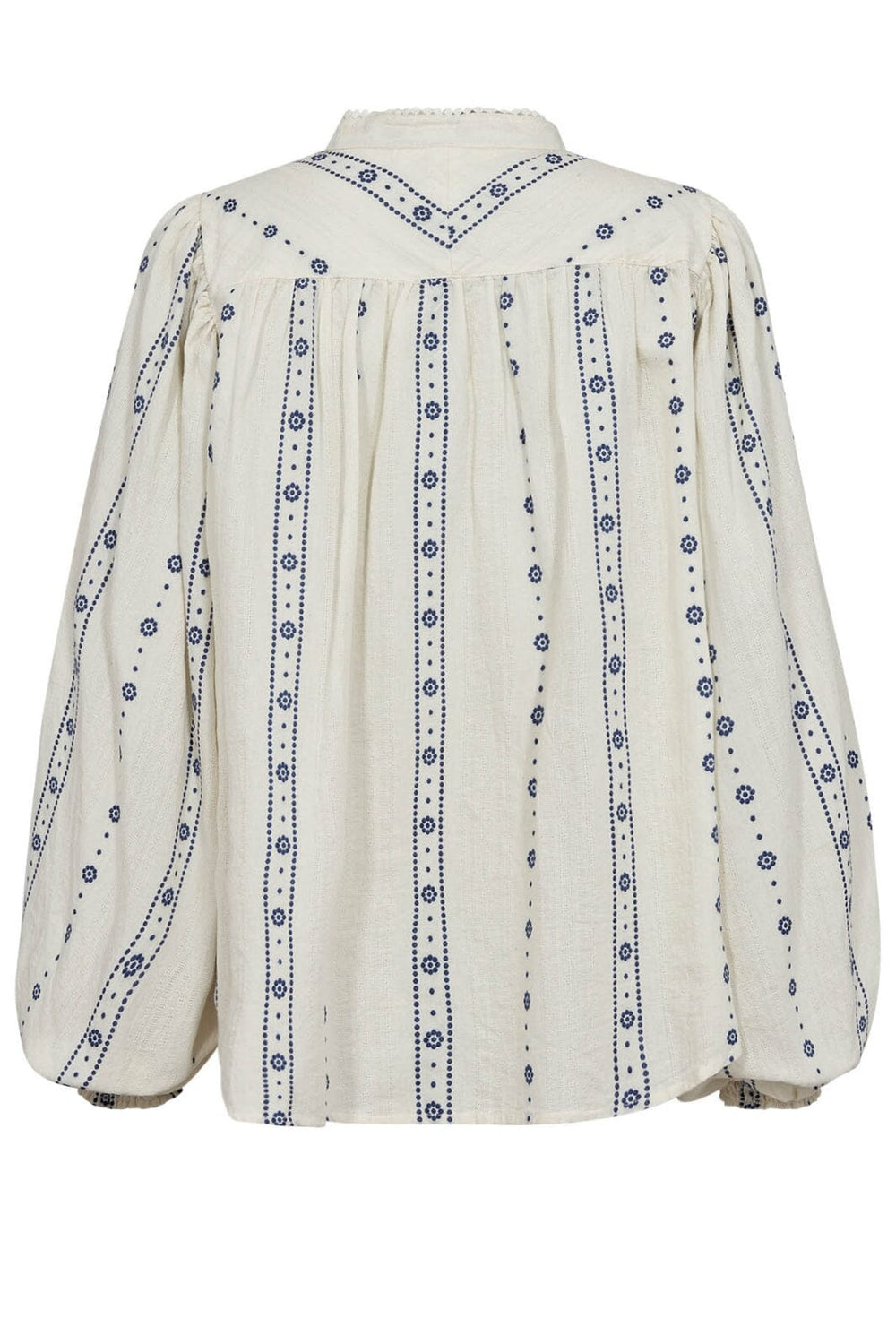Forudbestilling - Gossia - Vibego Joe Blouse G2512 - Creme Blue Flowers Bluser