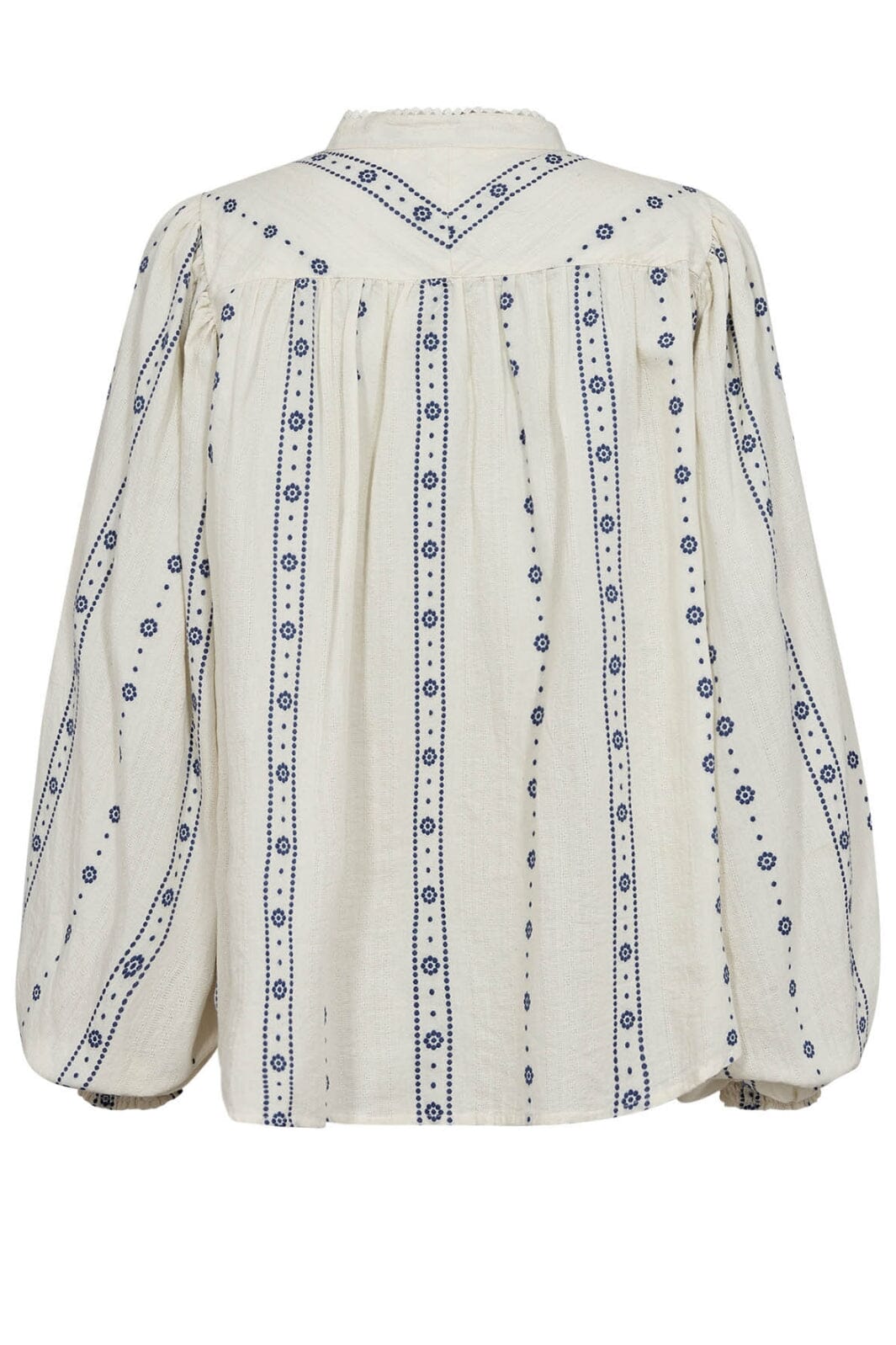 Forudbestilling - Gossia - Vibego Joe Blouse G2512 - Creme Blue Flowers Bluser