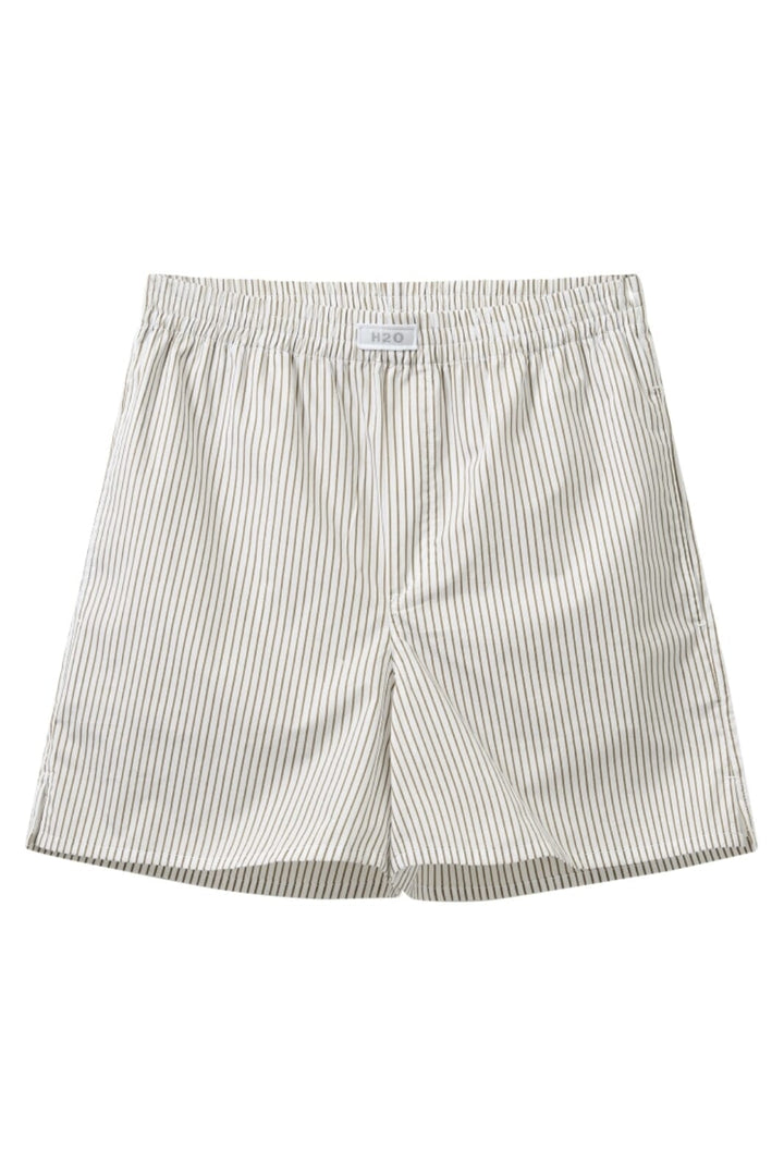H2O - Rønne Essential Pajamas Shorts 100165-2 - 7043 - White/Brown