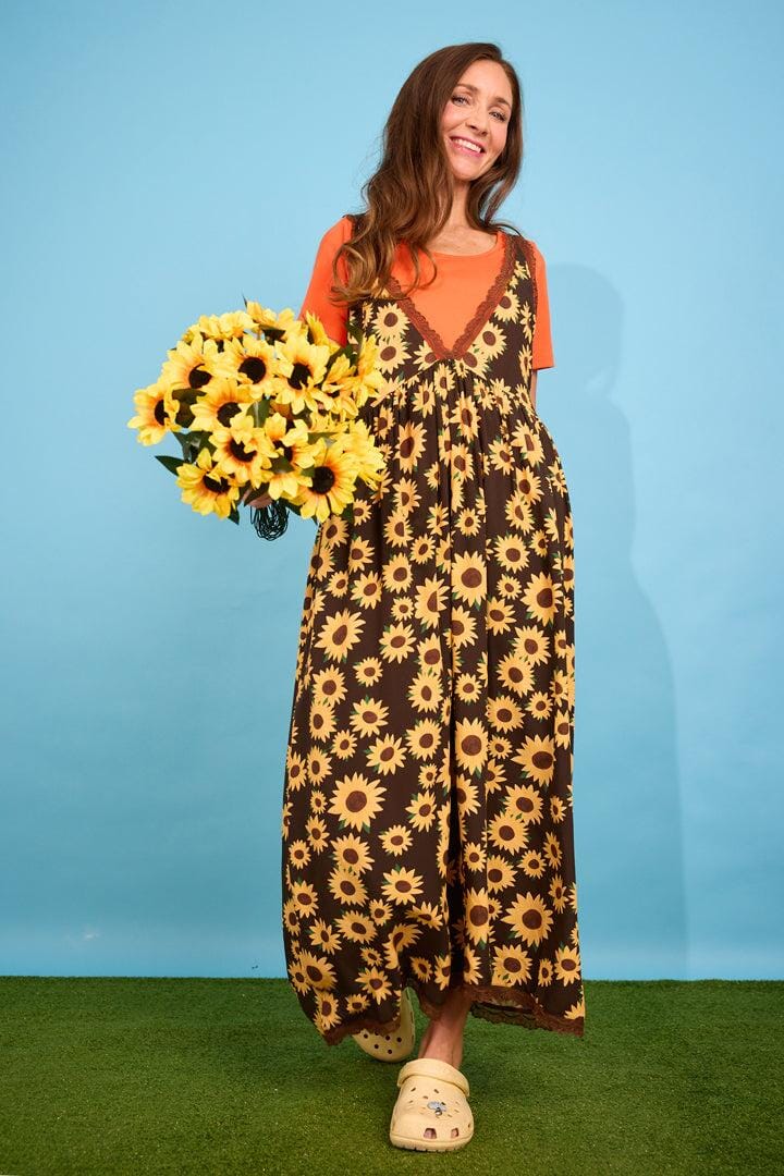 Forudbestilling - Hunkøn - Darlene Dress 25313 - Brown Kjoler