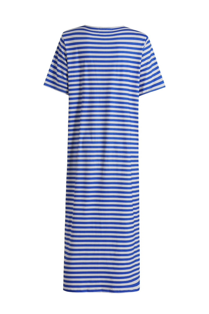 Liberte - Alma-Tshirt-Dress 9562 - Stripe Ivory Cobolt