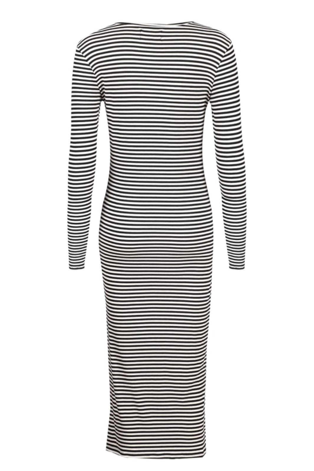 Forudbestilling - Liberte - Natalia-Ls-Dress - Black Creme Small Stripe Kjoler
