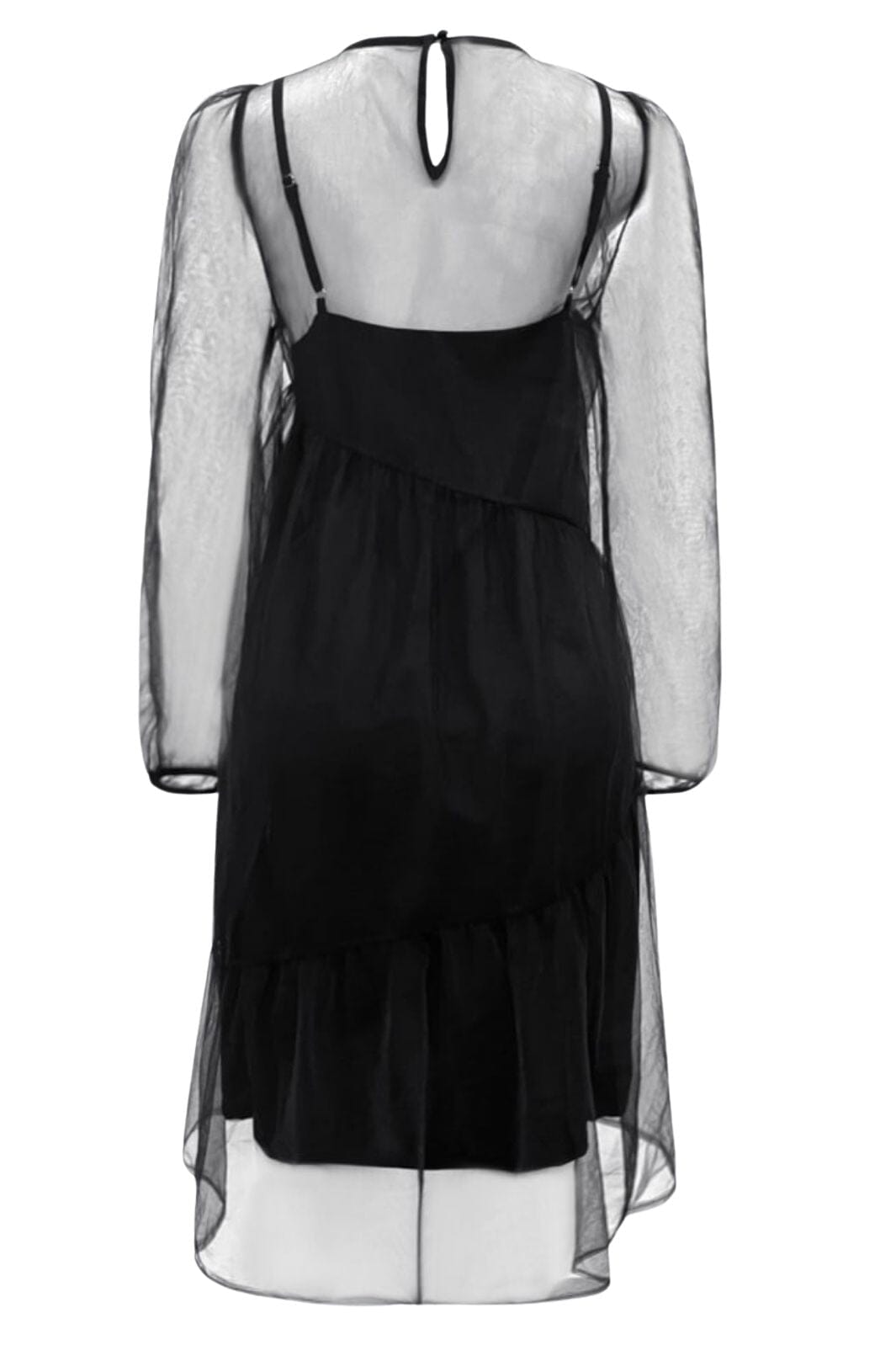 Forudbestilling - Liberte - Tulle-Ls-Bow-Dress 22124 - Black Red Bow Kjoler