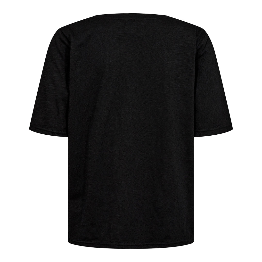 Forudbestilling - Liberte - Ulla-Ss-Vneck-Tshirt - Black T-shirts