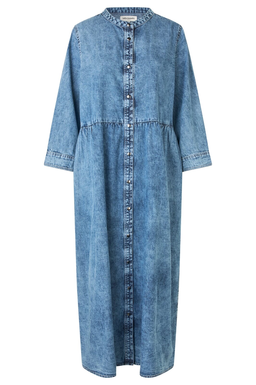 Forudbestilling - Lollys Laundry - Aliyall Maxi Dress Ls25420-3003 - 100 Washed Denim Kjoler