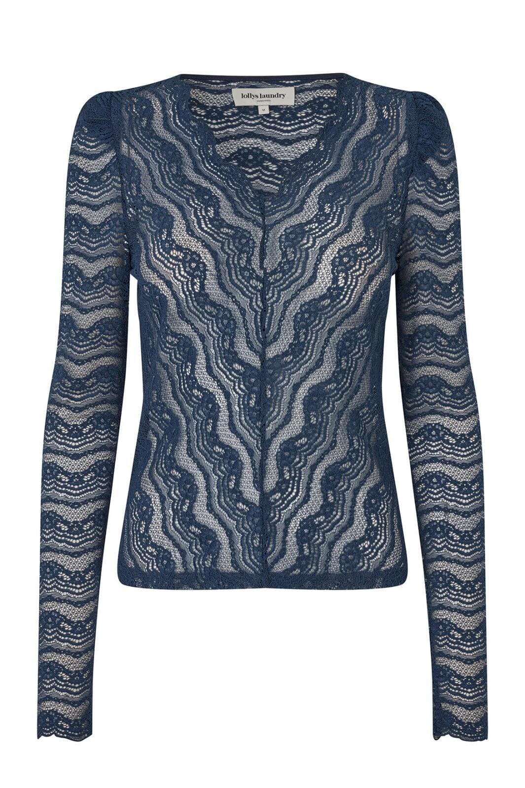 Forudbestilling - Lollys Laundry - Tolucall Blouse Ls - 23 Dark Blue Bluser