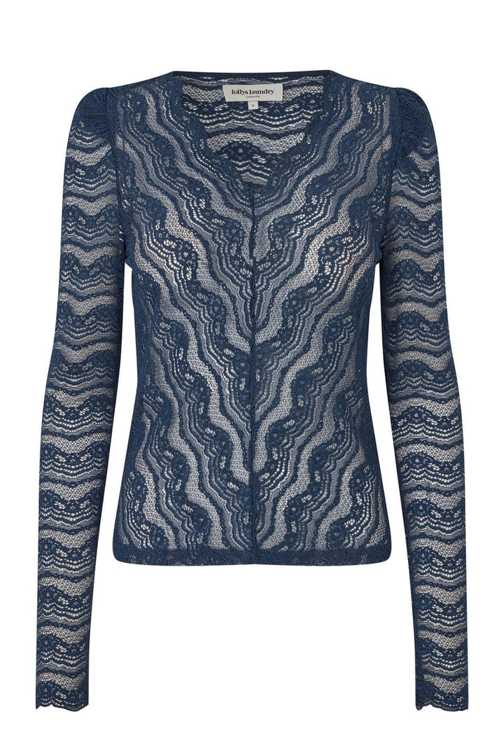 Forudbestilling - Lollys Laundry - Tolucall Blouse Ls - 23 Dark Blue Bluser