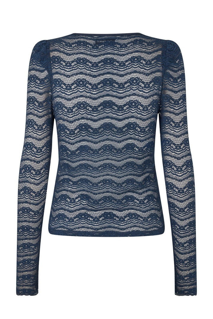Forudbestilling - Lollys Laundry - Tolucall Blouse Ls - 23 Dark Blue Bluser