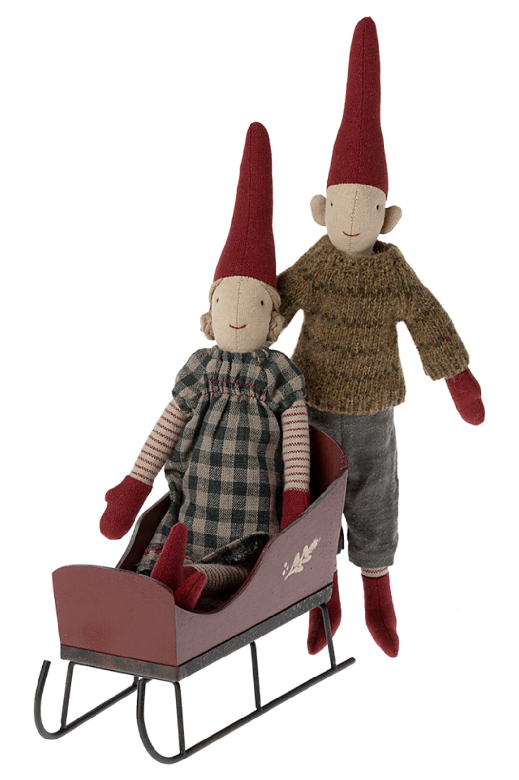 Forudbestilling - Maileg - Sleigh, Mini - Red Jul