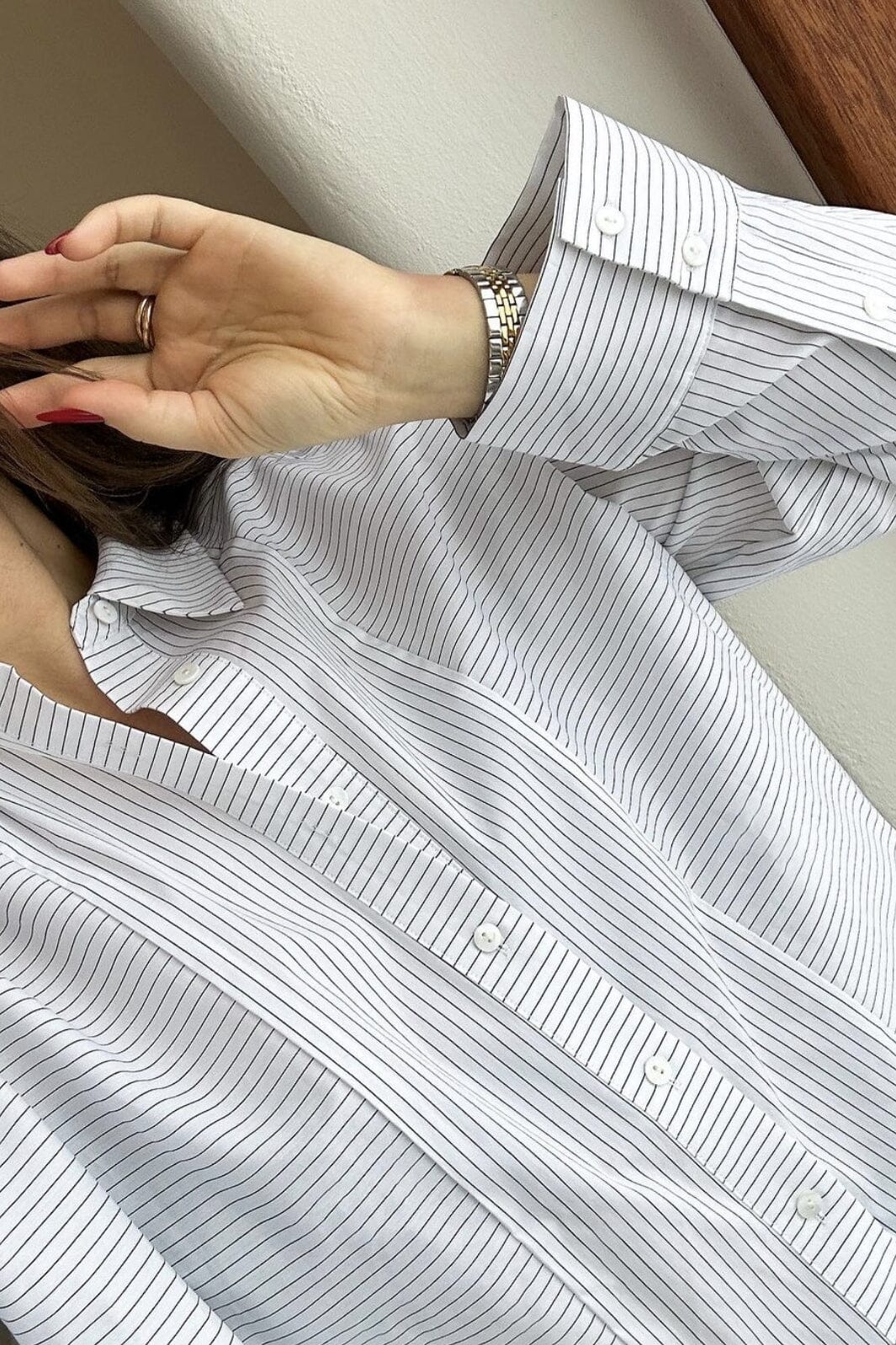 Forudbestilling - Neo Noir - Gili Stripe Shirt - White Skjorter