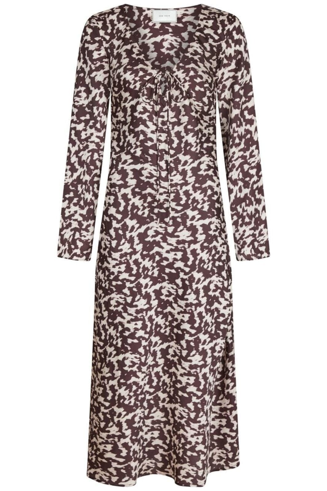 Forudbestilling - Neo Noir - Krisha Graphic Fade Dress 164344 - Chocolate Brown Kjoler
