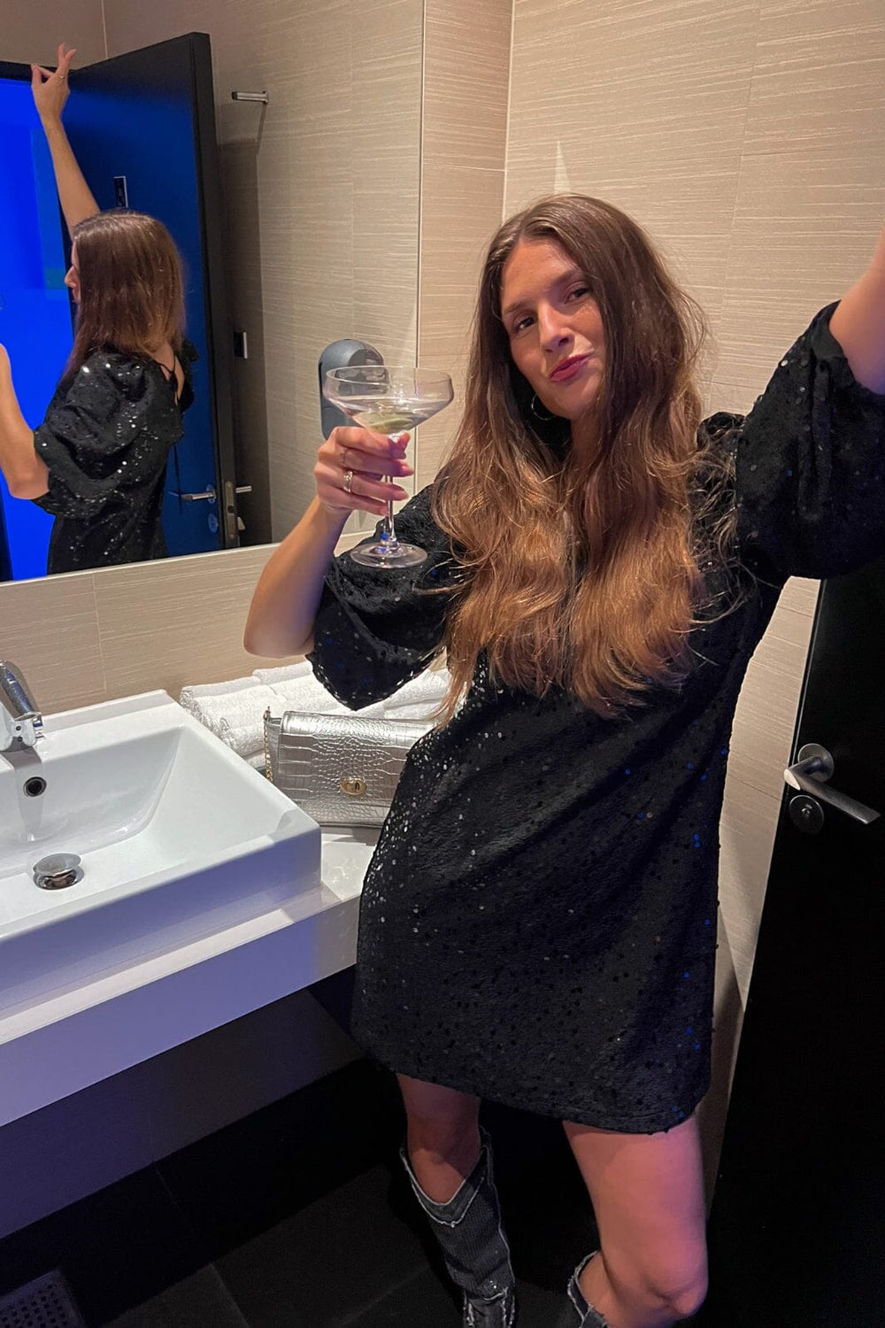 Forudbestilling - Noella - Pastis Short Dress - 004 Black Kjoler