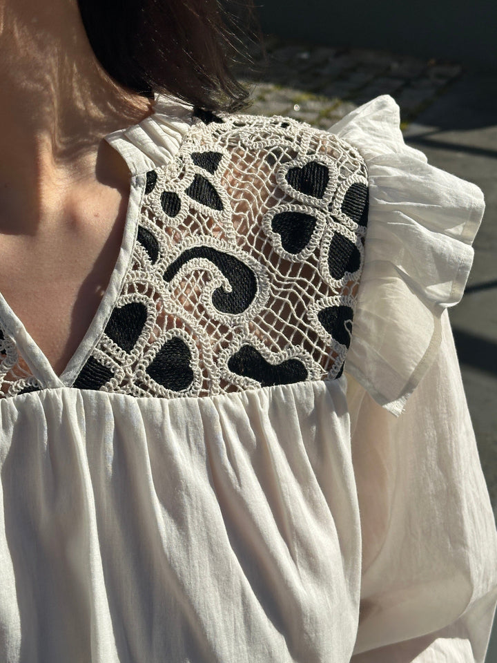 Forudbestilling - Noella - Salba Blouse 12590001 - 974 - Ivory Bluser