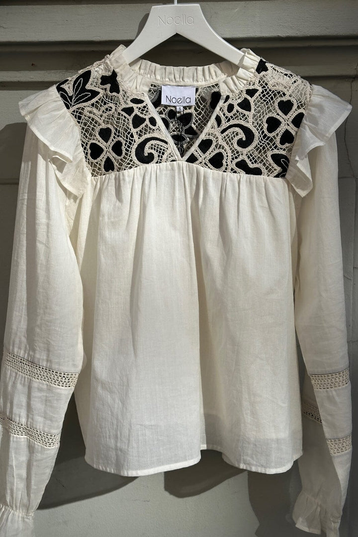 Forudbestilling - Noella - Salba Blouse 12590001 - 974 - Ivory Bluser