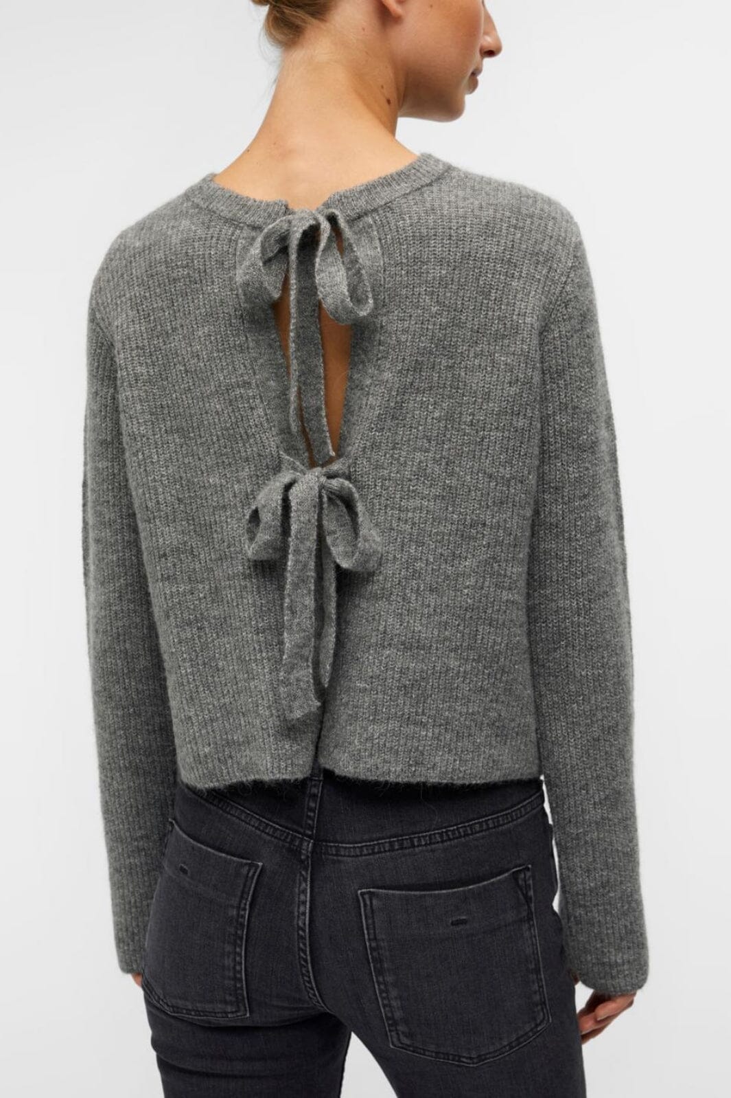 Forudbestilling - Object - Objparvi Knit Cardigan 130 - 4434593 Medium Grey Melange Cardigans