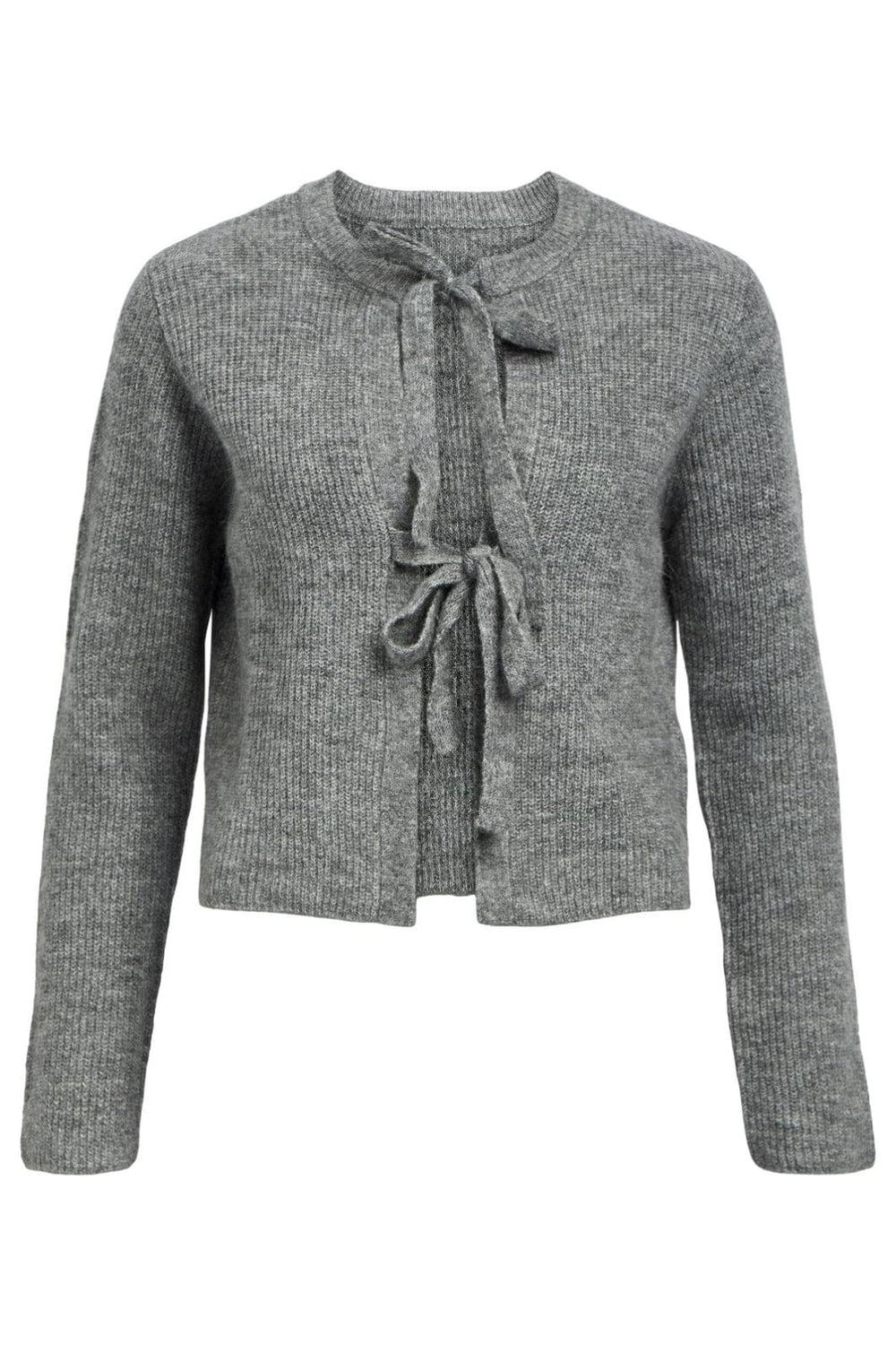 Forudbestilling - Object - Objparvi Knit Cardigan 130 - 4434593 Medium Grey Melange Cardigans