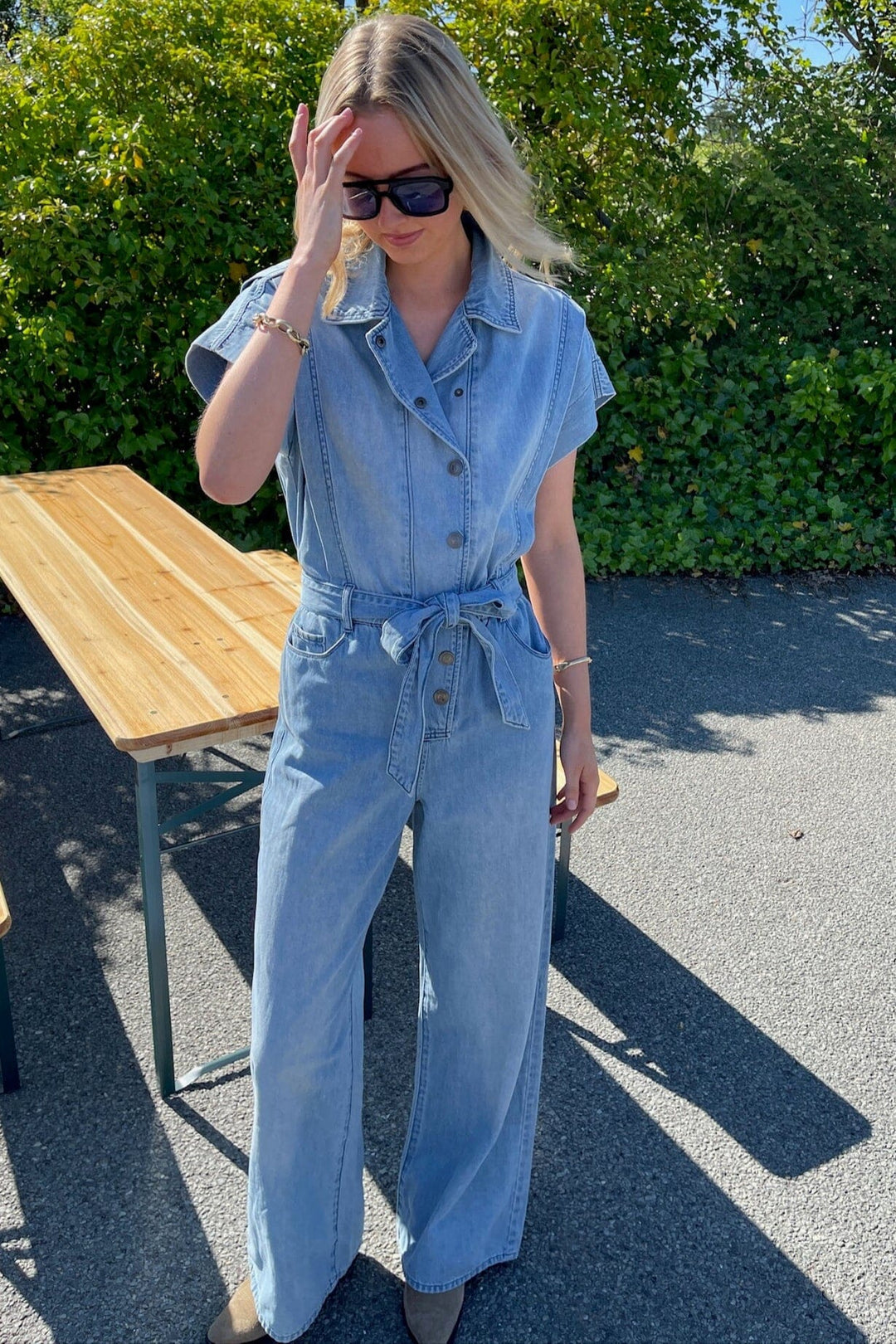 Forudbestilling - Sisters Point - Feba-Ju 18912 - 910 - L. Blue Wash Buksedragter