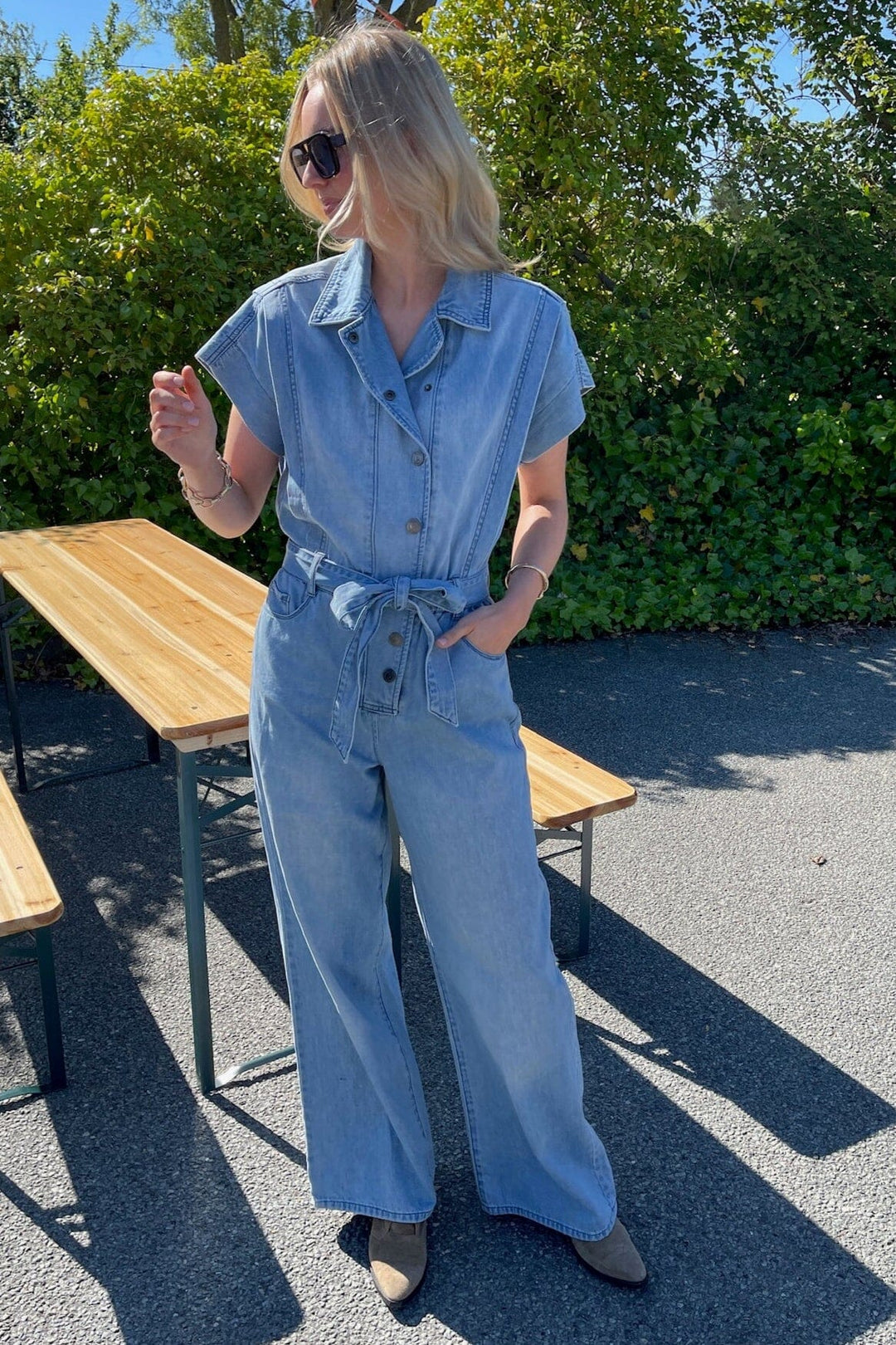 Forudbestilling - Sisters Point - Feba-Ju 18912 - 910 - L. Blue Wash Buksedragter