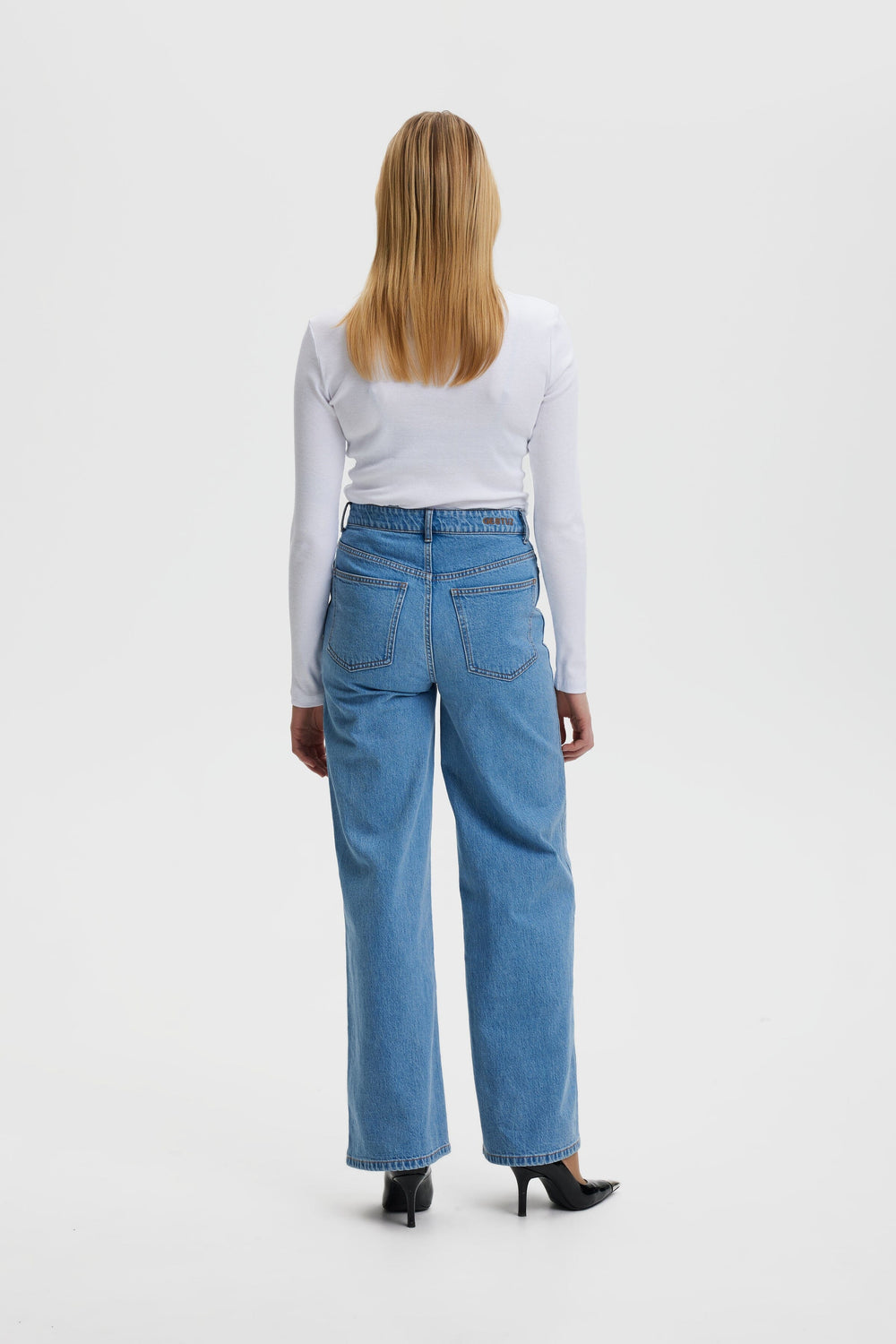 Gestuz - Drewgz Ls Rollneck 10906260 - 110601 - Bright White Bluser