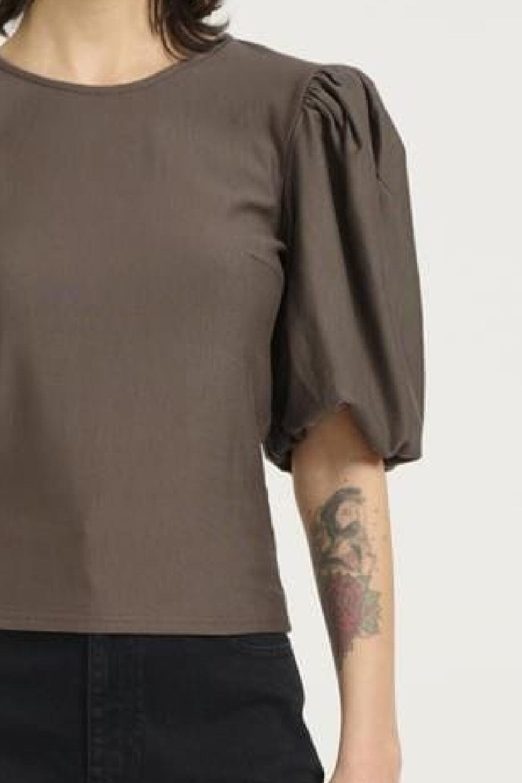 Gestuz - Rifagz Balloon Blouse - 100837 Earth Bluser